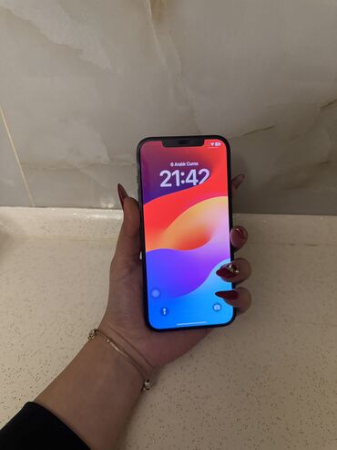 dubayda iphone 15 pro max qiymeti: IPhone 12 Pro Max, 256 GB, Pacific Blue, Barmaq izi, Face ID