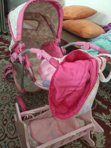 детский коляска игрушка: Коляска кроватка комплект. коляска выгорела на солнце