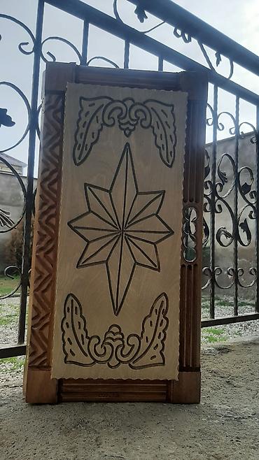 Nərdlər: Əl oyma naxışlı taxta nərd taxtası - Material: bərk ağac (ikili ton – — 1