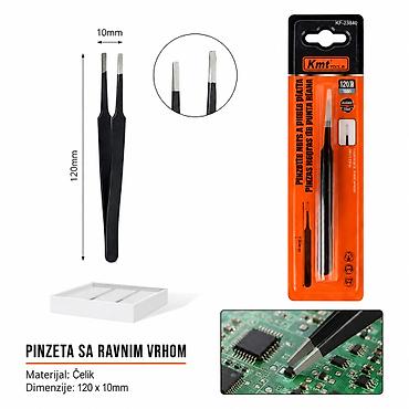 KMT crna pinceta sa ravnim vrhom – model KF-23840 - Brend: Kmt style