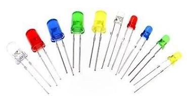 3mm və 5mm LED Dəsti – 500 ədəd, 10 çeşid 5 fərqli rəng: qırmızı