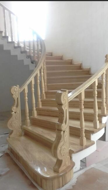 Pilləkən məhəccərləri: Taxta pilləkənlərin və taxta qapıların yığılması.Zəmanət var! Sərfəli̇ — 12