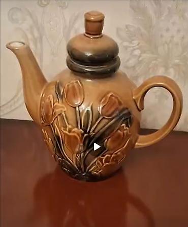 keramik: Keramik çaydan - Material: qalın divarlı keramika, şirli örtük - — 1