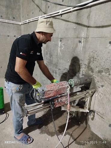 Beton işləri: Beton kəsimi və deşmə xidməti - Diamant diskli divar kəsimi: monolit — 8