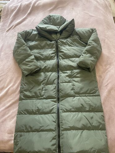 длинная зимняя куртка: Пуховик, Длинная модель, Оверсайз, One size