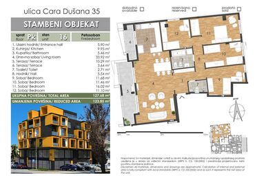 stanovi ivanjica: 5 bedroom, 124 sq. m, 3 Floor Number