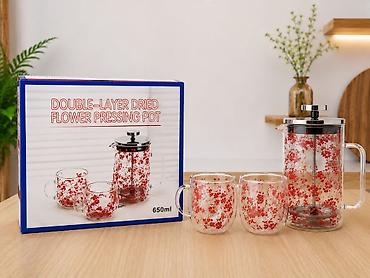 pot: Френч-пресс с двойными стенками и набором кружек “Double-Layer Dried — 1