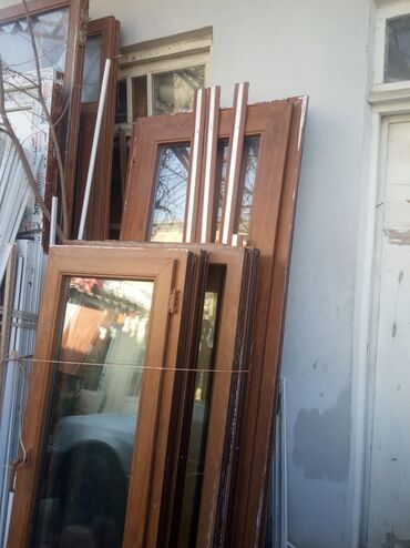 Plastik pəncərələr: İşlənmiş İkiqat şüşə paketi Plastik pəncərə, Еni: 80 sm, Uzunluğu: 156 sm — 11