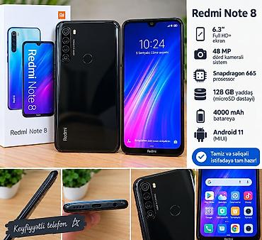 Redmi Note 8, 128 GB, rəng - Qara lalafo.az -da Redmi Note 8, 128 GB, rəng - Qara