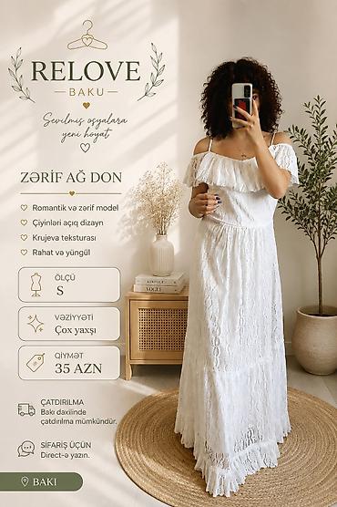 угги баку: Zərif ağ don – romantik və zərif model. Çiyinləri açıq dizayn, krujeva — 1