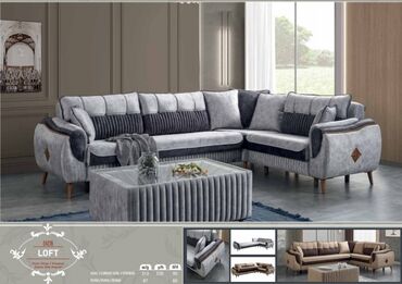 мебель в стиле лофт: Угловой диван, Новый, Раскладной, Бесплатная доставка на адрес