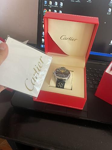 saat elektron: Cartier kişi qol saatı – mexaniki - Brend: Cartier - Korpus: parlaq — 1