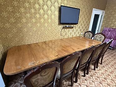 стол в гостиной со стульями: Обеденная группа для большой гостиной Настоящий орех 7 стульев в — 2