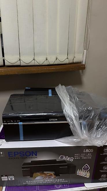 Соода принтерлери жана сканерлери: Продается принтер Epson L805, Б/У — 12 тыс пробег — 16500сом — 6