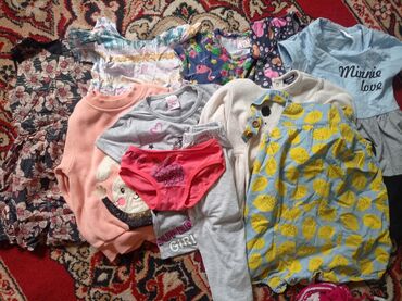 футболки для девочек: Комплект, түсү - Сары, Колдонулган