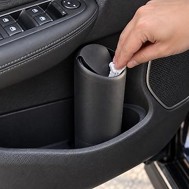 Nəqliyyat: Avtomobil üçün mini zibil qabı — qara Qara rəngli, silindrik gövdəyə — 5