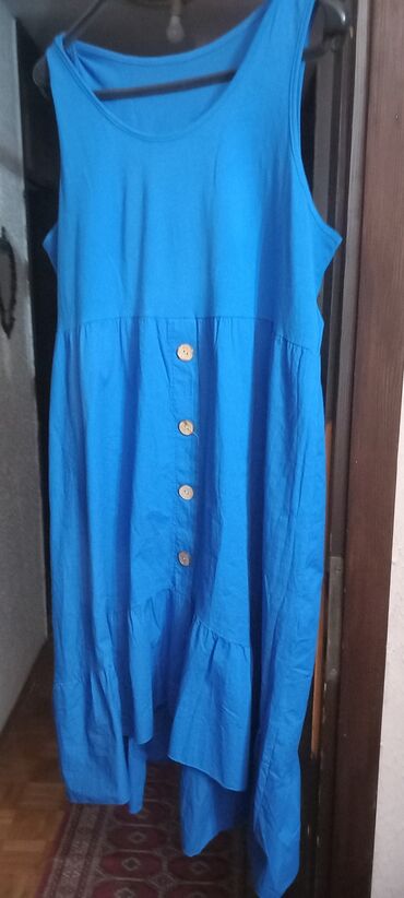 haljine od trikotaze: Color - Blue, Other style, Without sleeves