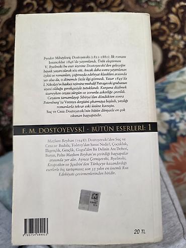 Kitablar və jurnallar: Satılır: “Suç ve Ceza” – Fyodor Mihayloviç Dostoyevski - Dil: Türkçə — 2