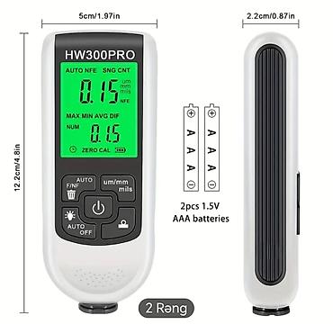 05: HW300PRO örtük qalınlığı ölçən cihaz - Metal səthlərdə boya/lak/örtük — 3