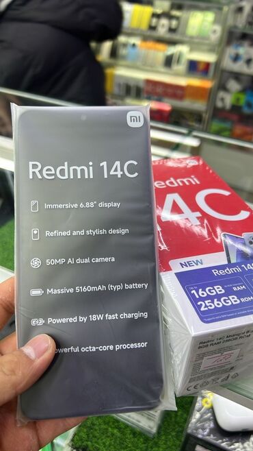 новый телефон редми: Redmi, Redmi 14C, Новый, 128 ГБ, В рассрочку, 2 SIM