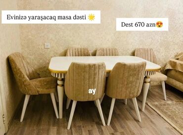 Dolablar: Qonaq otağı üçün, Yeni, 6 stul