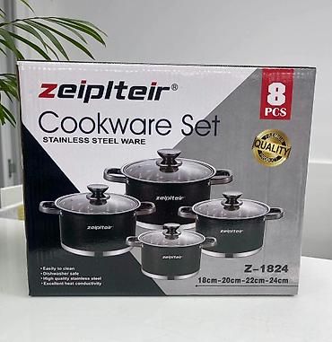 Zeiplteir Cookware Set – set posuđa od nerđajućeg čelika (8 delova) - na lalafo.rs Zeiplteir Cookware Set – set posuđa od nerđajućeg čelika (8 delova) -
