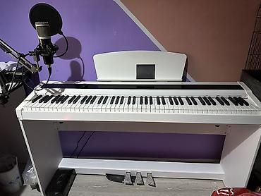 Musiqi alətləri: Greaten P-20 rəqəmsal piano – ağ korpuslu, stendlə birlikdə — 1