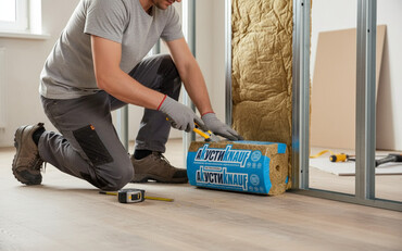 поролон для студии звукозаписи: Материал для звукоизоляции "АкустиКнауф" в рулоне, предназначенный для