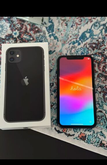 iphone 14 pro max islenmis: IPhone 11, 128 GB, Qara, Sənədlərlə, Face ID, Simsiz şarj