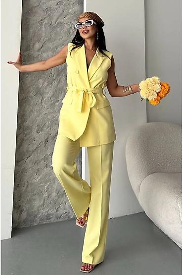 Kompleti: 🔥Ženski elegantni komplet – bez rukava, sako prsluk + pantalone ✅3400 — 8