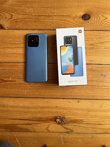 ev telefonlar: Redmi 10C, 64 GB, rəng - Göy, Barmaq izi — 1