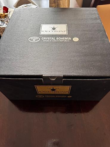 xrustal vaz: Tort və meyvə qabı Crystal Bohemia Çexiya istehsalı. Yenidir, qutusuda — 4