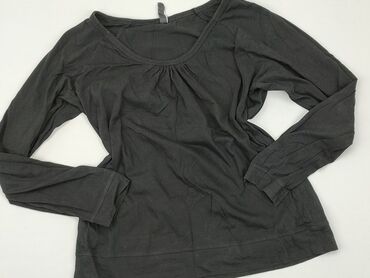 czarne koronkowe bluzki z długim rękawem: Blouse, L (EU 40), condition - Good