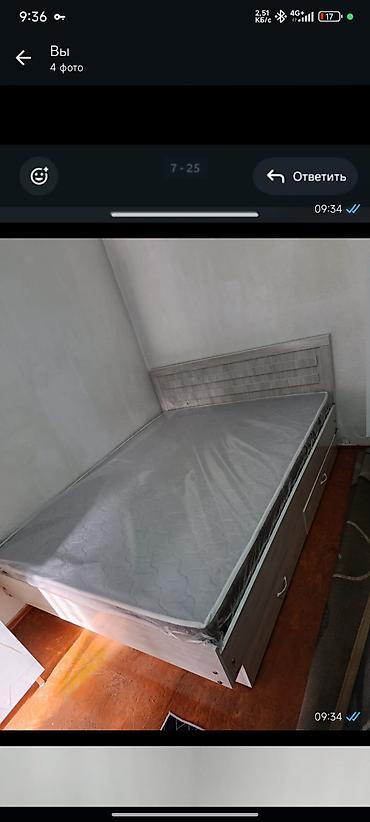 Двуспальные кровати: Двуспальная кровать, Новый, С матрасом, длина - 200 см — 2