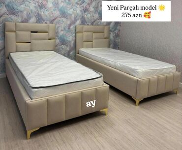 Qida məhsulları: ✨*Parçalı Model*– *Tək Nəfərlik Çarpayı*✨ 📏 Ölçü: 90×2+ matras 🎁 🎨