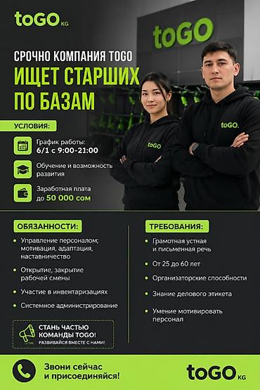 🚀 СРОЧНО! toGO ИЩЕТ СТАРШИХ ПО БАЗАМ Хочешь стабильную работу