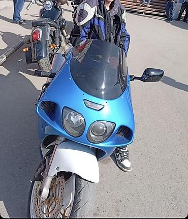 kawasaki ninja: Спортивный мотоцикл Kawasaki Ninja (серия ZX) в синем цвете. Основные — 2