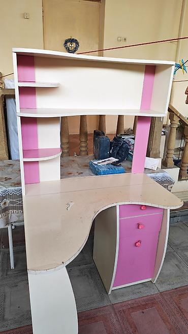şırma: Uşaq/yeniyetmə otağı üçün kompüter və dərs masası - Rəng: ağ və — 1