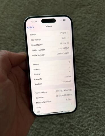 Apple iPhone: IPhone 16, 128 GB, Ağ, Simsiz şarj, Face ID -da lalafo.az — 9 Apple iPhone: IPhone 16, 128 GB, Ağ, Simsiz şarj, Face ID — 9