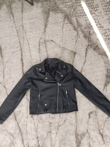 куртка кожаный: Кожаная куртка, Кожзам, Укороченная модель, S (EU 36), M (EU 38)