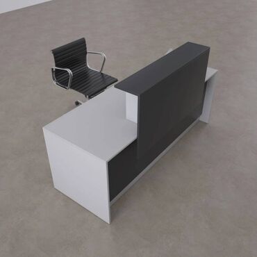 Sifarişlə ofis mebeli: Reception masası Sifarişlə Türkiyə materialından yığılır. Bu model bu