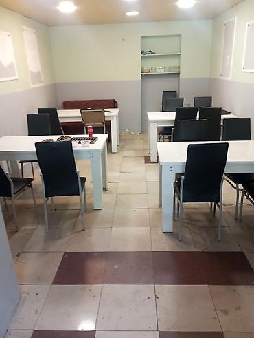 ders stulu: Ofis/oxu zalı üçün masa və stul dəsti - Ağ rəngli düzbucaqlı masalar — 1