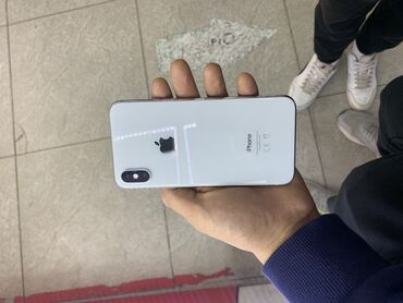 х айфон: IPhone X, Б/у, 256 ГБ, Белый, Защитное стекло, Чехол