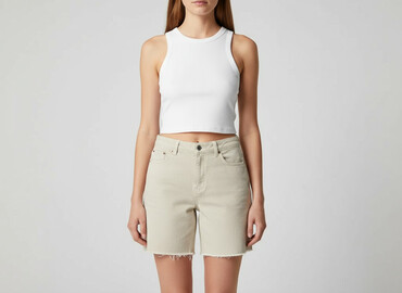 krótkie spodenki damskie z wysokim stanem duże rozmiary: H&M, Shorts for women, size M