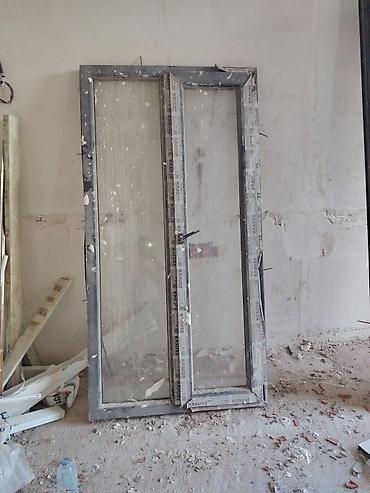 qapi ucun setkalar: Alüminium şüşə qapı və pəncərə dəsti - Material: qara rəngli — 2