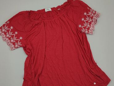czerwona bluzki z różą: Blouse, Tchibo, 3XL (EU 46), condition - Perfect