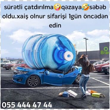 İçkilər: Su sifarişi çatdırılma xidməti - Ev və ofislər üçün 19L suyun