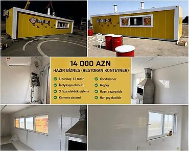 satılık konteyner: Restoran konteyneri 📏 Uzunluğu: 12 metr.eni 2.70.hun 2.40.sm ✅ Hazır — 1