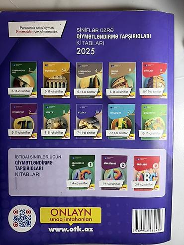 Testlər: Məhsul: Dövlət İmtahan Mərkəzinin 2025 “Test Toplusu” kitabları — 3