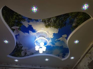 Натяжной потолок: Натяжной потолок 3D потолки, Глянцевое, Матовое Бесплатный замер, Гарантия, Бесплатная консультация — 16